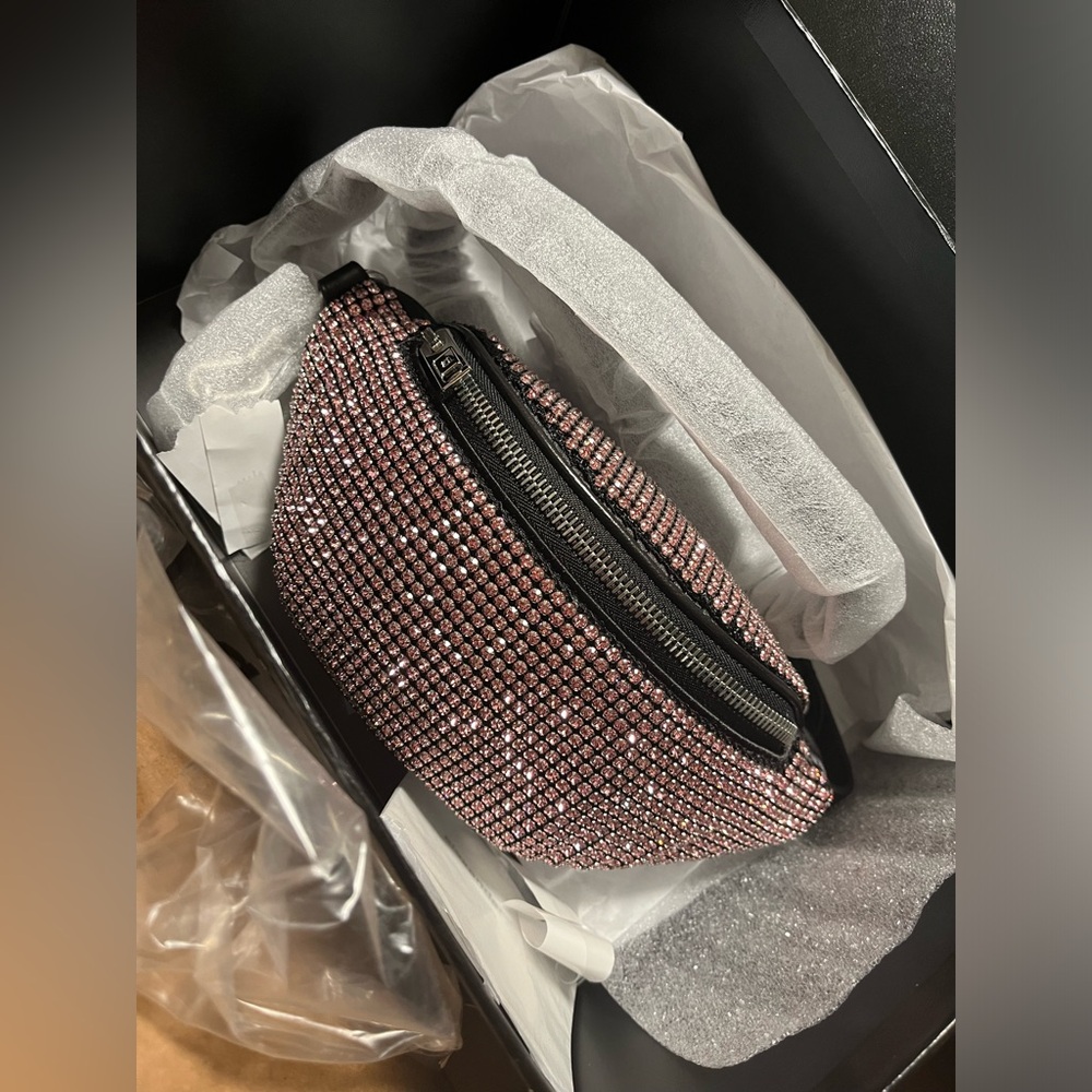 Alexander wang belt bag pink crystal